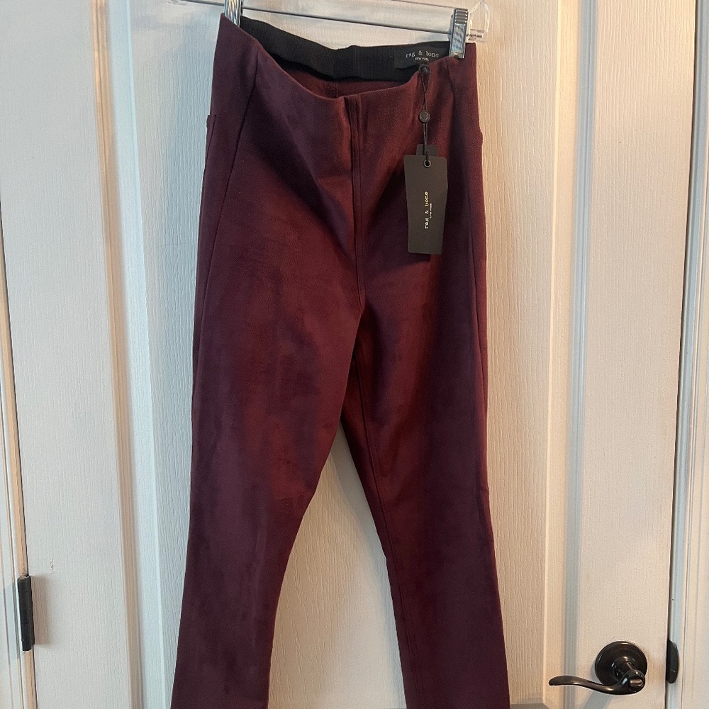 rag and bone Nina Faux Suede Pull on Pants - NWT